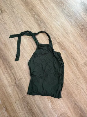 Lulu's Cute Inspiration Dark Green Sleeveless Halter Top thumbnail 3