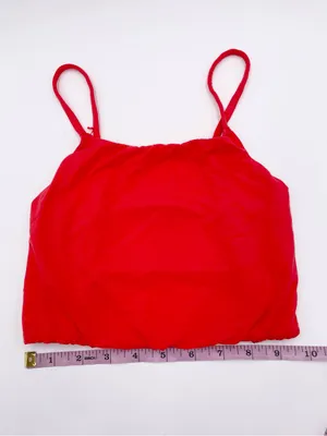 SKIMS Fits Everybody Strappy Back Cami Tank Size XXS Neon Coral Fitted Comfy thumbnail 6