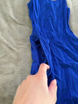 Blue H&M Romper with pockets thumbnail 2