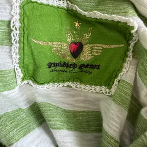 Twisted Heart Y2K Terry Stripe Dress Small Medium Preppy Polo Snap Front thumbnail 2