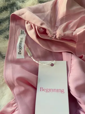 Beginning Boutique Dress Maxi Satin Pink thumbnail 5