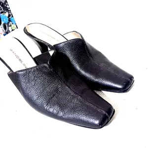 Bandolino Heels DBTasty Women's Brown Leather Slip-On Mules Shoes Size 7.5 thumbnail 2