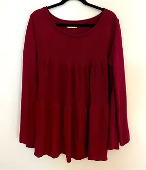 Altar’d State Tiered Baby Doll Sweater Wool Blend thumbnail 1