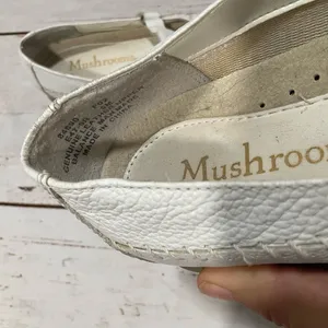 Mushroom White Pastel Weave Toe Leather T Strap‎ Mary Jane Shoes thumbnail 7