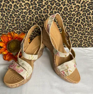 Born Concept Schirra Canvas Floral Wedge Sandals | 9 thumbnail 2