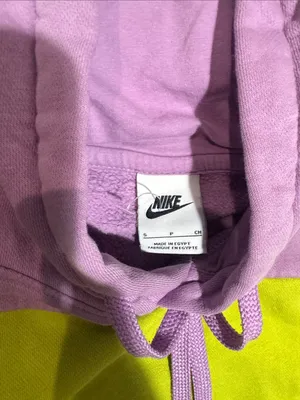 Nike Two-Tone Purple and Lime Green Crewneck Hoodie thumbnail 2