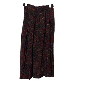 1980’s Evan -picone Vintage Pleated Paisley Pattern Long Skirt Size 8 thumbnail 2