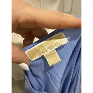 Michael Michael Kors Blouse Women's Medium‎ Blue Twist Front Knot Tunic Top thumbnail 6