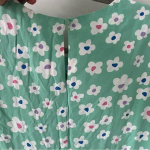 Sugarhill Brighton London Polly Maxi Tiered Dress Green Rainbow Daises NWT 6 thumbnail 8