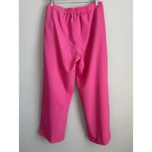 Ming Wang Carmine Rose Pink Wide Leg Pants High Rise Slacks Medium Barbiecore thumbnail 6