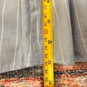 Abercrombie & Fitch Emerson Poplin Pin Stripe Puff Sleeve Mini Dress Size Large thumbnail 9
