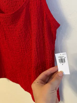Old Navy Red Textured Tank Top thumbnail 3