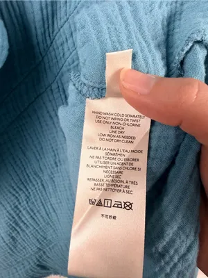 We The Free Summer Daydream gauze Button down in blue size large thumbnail 8