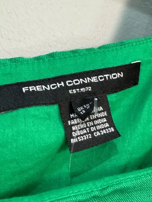 Green French Connection Linen Blend Mini Dress Size 8 NWT thumbnail 5