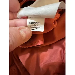 Nike Dri Fit Running Shorts Women Orange Athletic Performance Workout Size L thumbnail 9