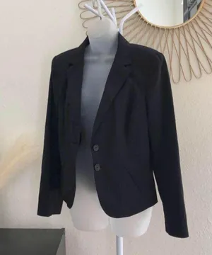 2000s Y2K Goth Dark Academia Corporate Office Siren Core Pinstriped Blazer Jacket button front long sleeve Vintage-10/M Measurement in pics thumbnail 1