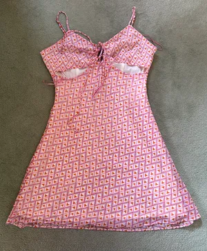 Nectar Clothing Geometric Print Cutout Dress thumbnail 1