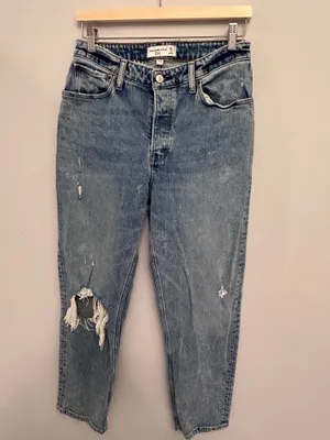 Abercrombie & Fitch Light Blue The Dad High Rise Curvy Love Jeans 28 thumbnail 4
