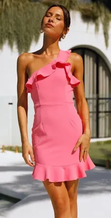 Hello Molly Mini Dress Pink thumbnail 1