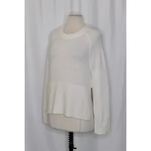 NWT!! J. CREW High Rib Pullover Sweater Wool Alpaca Solid‎ Ivory Minimalist XXS thumbnail 6