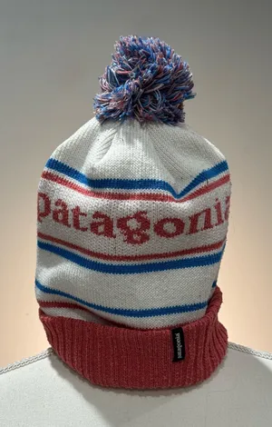Unisex Cream Patagonia Powder Town Ski Beanie EUC thumbnail 1