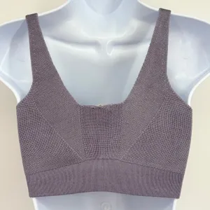 Intimately Free People Knit Two Piece Set Women L Purple Ribbed‎ Pants Lounge thumbnail 7