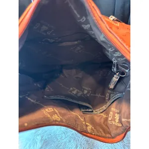 Western Ostrich Croc Embossed Studded Hobo Shoulder Bag Cognac Brown Horsebit‎ thumbnail 16