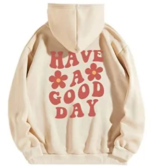 Have A Good Day Graphic Pastel Yellow Hoodie thumbnail 1
