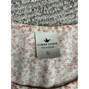 Paper Crane Women Floral Tiered Babydoll Top Short‎ Sleeve Ruffle Peplum Blouse thumbnail 3
