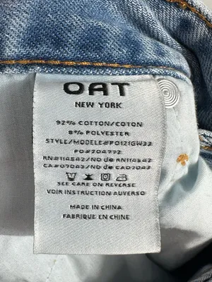 OAT New York Cloud Luxe Denim Wide Leg Jeans Light Wash‎ High Rise Women’s 6/28 thumbnail 9
