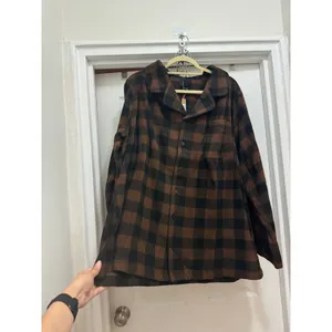Skims Size 4X Plaid Sleep Set Jasper Buffalo Check Holiday Brown pajamas no box thumbnail 5