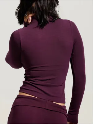Klassy network Turtleneck Long Sleeve Plum Small thumbnail 2