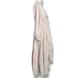 Free People Ethereal Dainty Cottage Pappiet Midi Dress Maxi Top Light Pink Large thumbnail 6