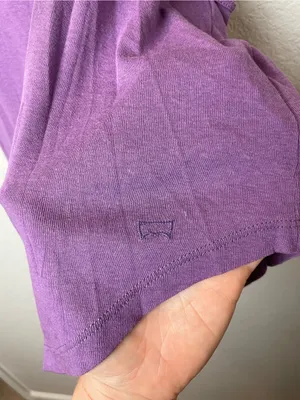 Levi's Purple Scoop Neck Henley Tank Top Size M thumbnail 4