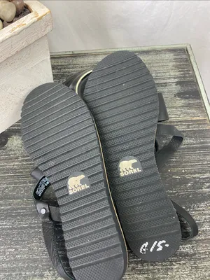 Sorel Black Strappy Sandal Shoes 8.5 thumbnail 4