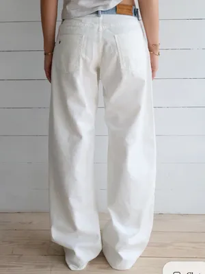 Studio seven designs Jodie Jeans white with blue trim thumbnail 5