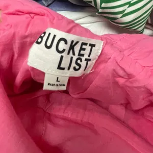 Bucket List Bright Pink V Neck Big Bow Poplin Dress Size Large thumbnail 3