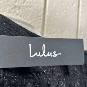 Lulu’s Black Sparkly Ruched Bodycon Mini Dress size S NWT thumbnail 11
