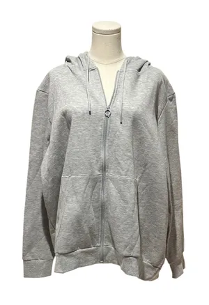 Primark Cares Women's Grey Full-Zip Hoodie Sweatshirt Size 2XL thumbnail 1