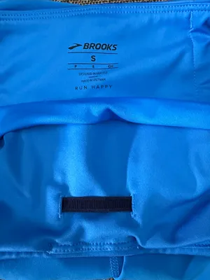 Brooks Run Happy Women's Royal Blue Running Shorts with Yellow Logo thumbnail 8