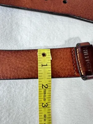 Tommy Hilfiger Brown Vintage Leather Belt 42 Western Tooled Classic Buckle thumbnail 8