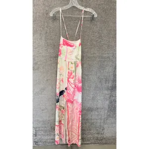 Maaji Maxi Dress Womens Small Multicolor Floral Tropical Boho‎ Bird Print Slit thumbnail 4
