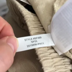 J. Crew Wide-leg seaside textured drawstring pant in linen beige hue size M tall thumbnail 12