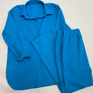 Two Pieces Tunic/Pants Set NWOT Blue Size XL thumbnail 1
