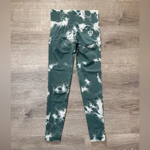 TIE DYE SCRUNCH LEGGINGS Green Size M thumbnail 2