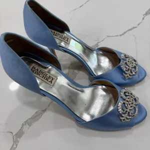 Badgley Mischka Heels Womens Size 8.5 Light Blue Salsa Vansat Formal Wear thumbnail 2