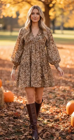 Let Me Be Anthropologie Dress size 2 Fall is in the air. bohemian-style babydoll thumbnail 1