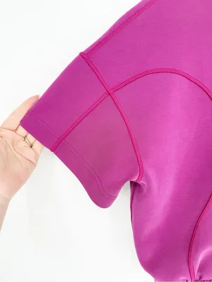 Lululemon Softstreme Gathered T-Shirt Women's 10 Magenta Purple thumbnail 5