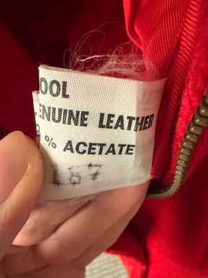80’s Style Women’s Vintage Red Suede Leather Bomber Jacket Size Large thumbnail 5