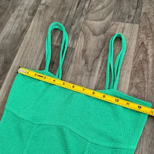 ZARA Divided green bodycon mini dress with thigh slit thumbnail 4